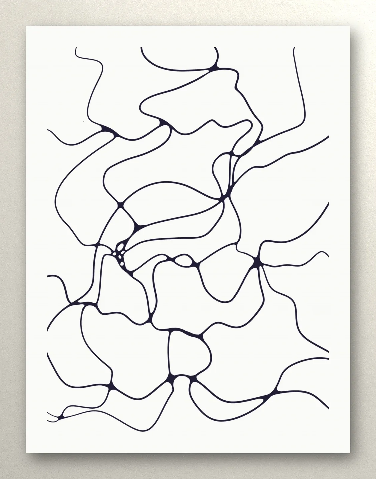 Template: a grid of neuro lines without shapes, with room to draw shapes in