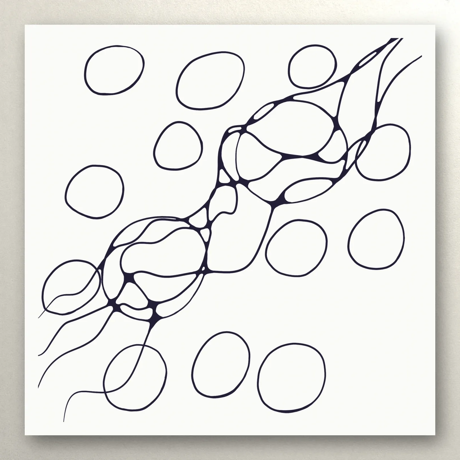 Step 5. Smaller circles added around both circles